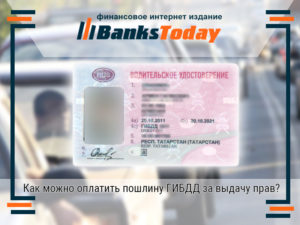 Способы оплаты госпошлины за водительские права