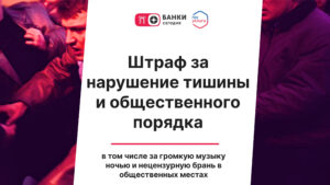 Штраф за нарушение тишины и общественного порядка