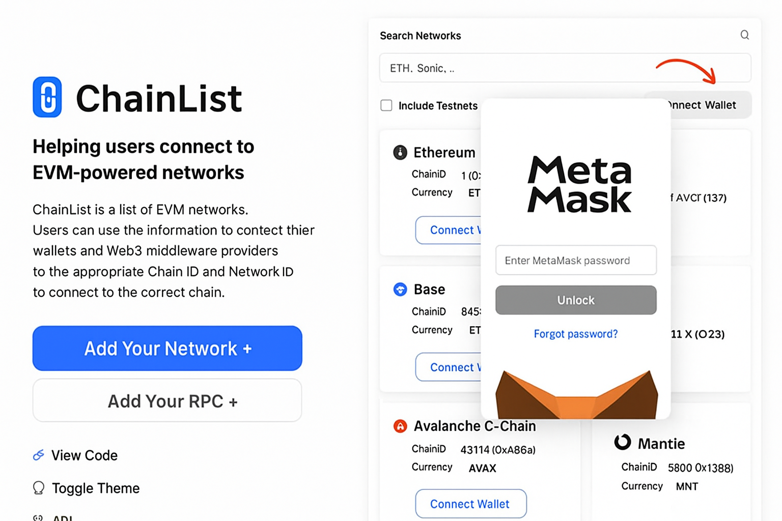 Как добавить сеть в MetaMask